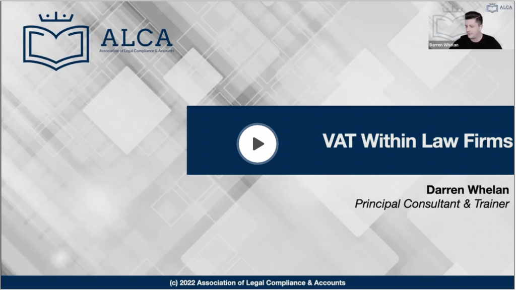 On Demand VAT Within Law Firms